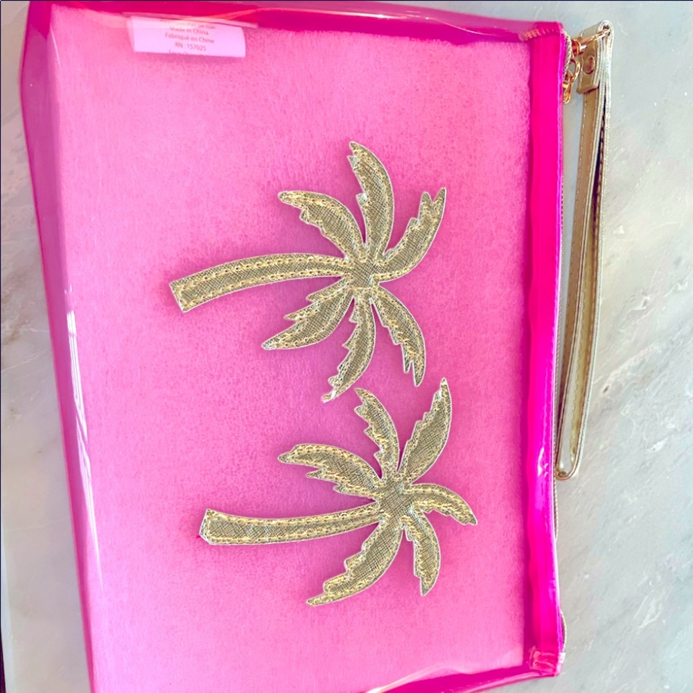 🌟NEW🌟Lilly Pulitzer Pink Jelly Pouch 9.5”x6.25”x1”